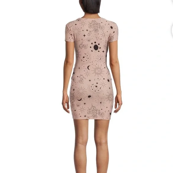 No Boundaries Pink Ruched Asymmetrical Mini Dress - Picture 4 of 6